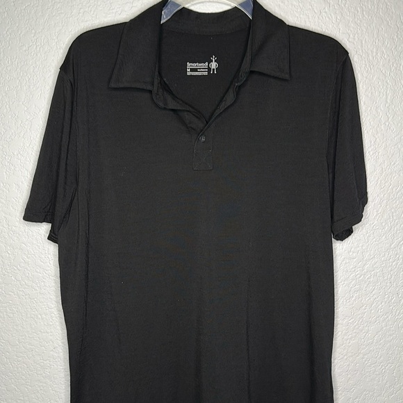 Smartwool Men's Black Polo Short Sleeve Shirt Medium - Picture 3 of 10